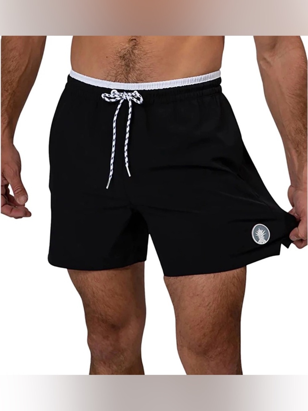 Chubbies (Mens Small) Under The Capes Shorts Black 5.5" Lined Pink Swim Trunks
